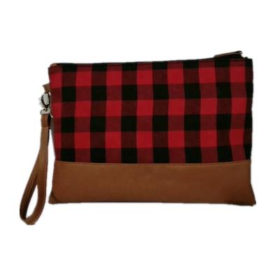 China Silvia Women Evening Bag Portable Envelope Clips Plaid Clutch Handbag for Party Wedding for sale