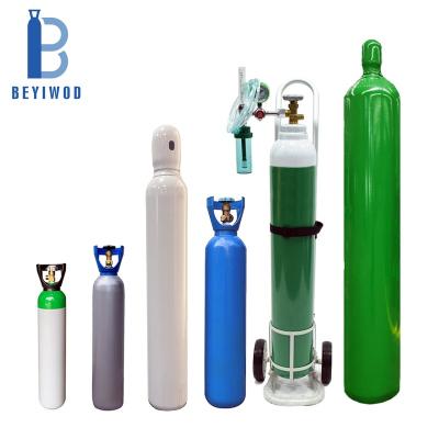 China Gas Steel Cylinder 4L 10L 40L 50L Gas Medical/Industrial Steel Cylinder 150bar 200bar 300bar Pressure For Oxygen CO2 Argon Nitrogen for sale