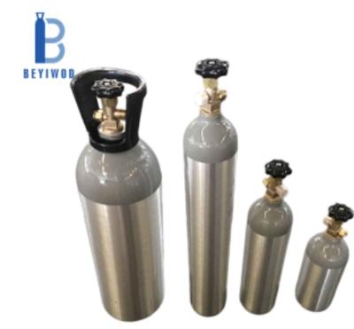 China Beverage/Other 5lbs10lbs 20lbs ISO7866 Aluminum Beverage CO2 Gas Cylinder For Party Drinks Beer And Wine for sale