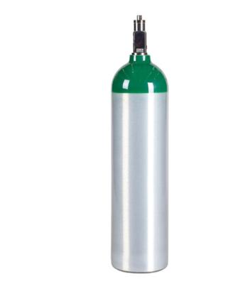 China Medical Gas ISO7866 1L-30L Alloy6061 Aluminum Portable Mini Medical Oxygen Gas Cylinder for Sale for sale