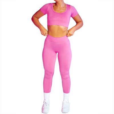 China Breathable 2 Piece Fitness Clothing Ladies Jogger Sweated Tracksuits Jogging Sportsuit Women's Tracksuits for sale