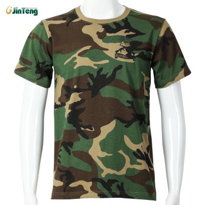 China Wholesale Anti-Static JINTENG 'S Forest Camouflage Round Neck Men's Military ACU Combat Tactical Shirt for sale