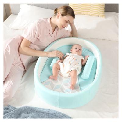 China Portable Foldable Cozy Cotton Nest Cot Lounger Newborn Sleeping Cot Bebe Pods Baby Lounger for sale