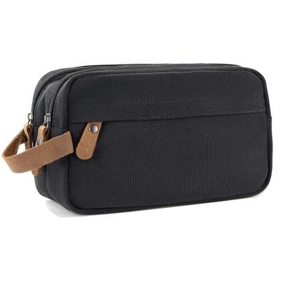 China Fashion Dopp Kit Bag Travel Toiletry Bag Durable Canvas for Women and Men for sale