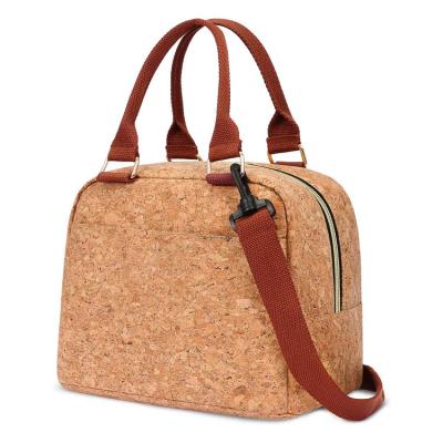 China Fashionable Custom Insulated Cork Insulated Thermal Cooler Lunch Bag For Women for sale