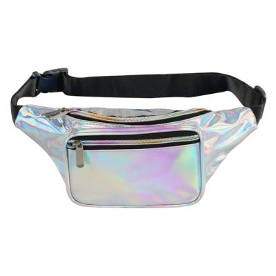 China Waterproof Fashion Fanny Pack Adjustable Water Proof Custom Holographic Waist Bag for sale