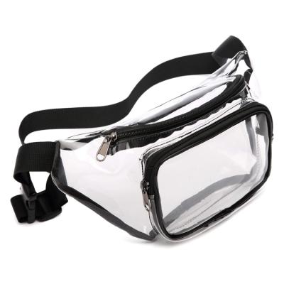 China Water Proof Stadium Approved PVC Waterproof Fanny Pack Clear Waist Bag For Women Men for sale