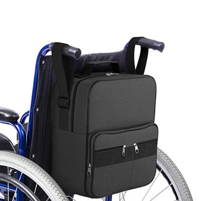 China Anti Theft Custom 600d Polyester Wheelchair Bag Wheelchair Shopping Storage Bag for sale