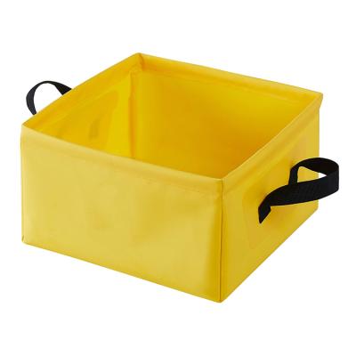 China Durable Custom Waterproof Tarpaulin 500D Square Folding Camping Water Bucket for sale