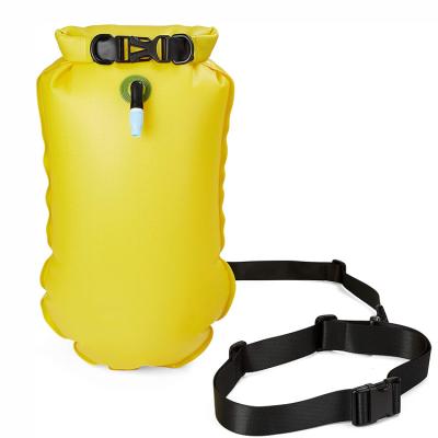 China Beach Custom 2-in-1 Inflatable Floating Safety Buoy Waterproof Dry Bag for sale