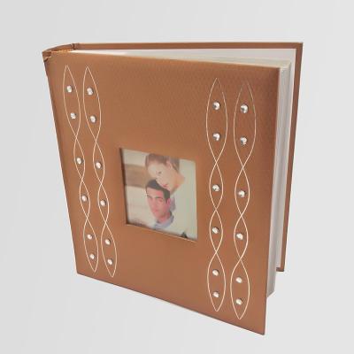 China High Quality Hardcover Book Diamond Insert Photo Album Exquisite PU Leather for sale