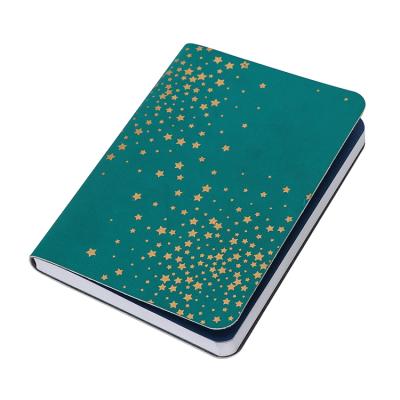 China Custom Leather Hardcover Hot Sale PU Cover Gold Foil Stamping Notebook for sale