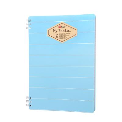 China Custom Printed A5 Printing Special Designed PP Sheet Spiral Exercise Notebook for sale