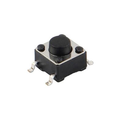 China TS-D003 6*6 Black Switch 4 Pin SMD/SMT Tactile Copper Pin Tact Switch Pressure Switch TS-D003 for sale