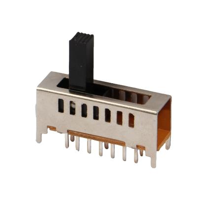 China Single pin type handle PA66 SS-17F01 seven throw 7 position slide switch 10 pin verticle heights can be customized with 4 pin fixed for sale