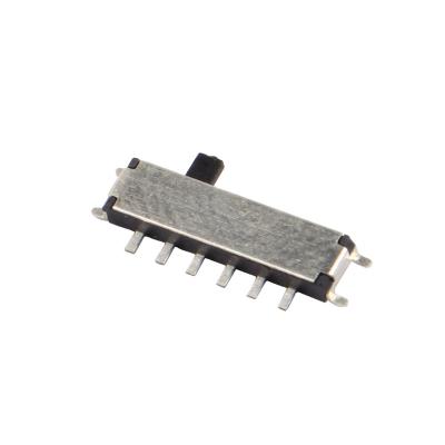 China PA66 MSK-13C03 MINI SMD SMT Sliding Contact 1P3T 10 pin inverters mini with fixed pin step sliding contact for sale