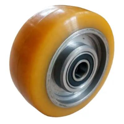 China Hotels Factory Price Durable 125x40/45-15 mm Solid Polyurethane Stability Castor Wheels For LINDE Forklift /Truck P/N 0039903563 for sale