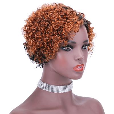 China Brazilian LOOSE DEEP WAVE Wigs Cheap Wholesale T30 Pixie Cut Hair Highlight Virgin Wigs Cuticle Aligned Hair Part T Lace Front Pixie Cut W for sale