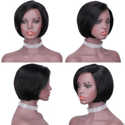 China Brazilian Silky Straight Wave Hair Cuticle Aligned Hair Bob Lace Wig, Lace Front Wig Natural Black Hair Wigs For Black Women for sale