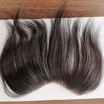 China 100% Straight Mens Topper Hair Piece V Curl Front Hairline Toupee For Men Remy Hair Replacement Frontal for sale