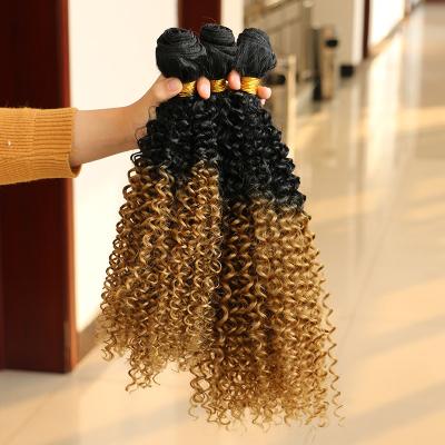 China AIFANLIDE 613 Golden Curl Synthetic Curly Hair Ombre Kinky Curly Hair Bundles Extensions Freetress Deep Water Wave Hair for sale