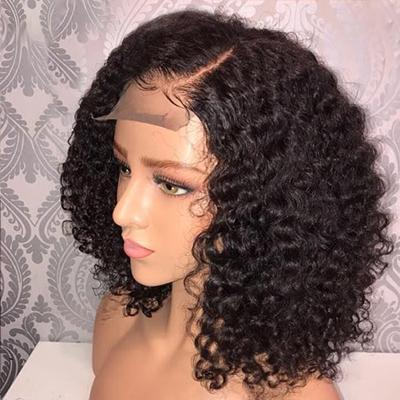 China AIFANLIDE Curly Synthetic Curly Full Lace Front Wig Heat Resistant Half Hand Tied Front Free Style Wigs With Baby Hair For Women for sale