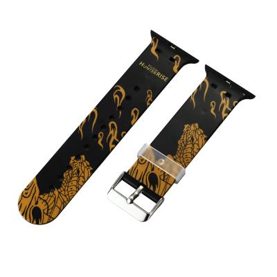 China Classic Cartoon OEM Design Printing Charming TPU Watch Band For Western Apple Watch Band Series Se/6/5/4 for sale