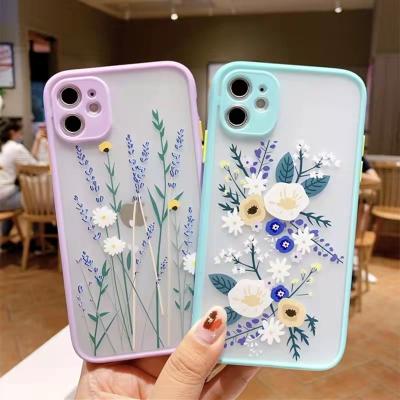 China Anti-fall lavender phone case for Iphone 11 12 pro max in stock on sale woman cover phone case for sale