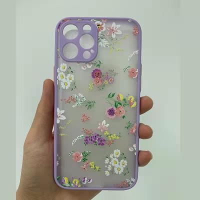 China Flowering Anti-fall Straw Lavender Phone Case For Iphone 11 12 Pro 3d Max Blank Sublimation Phone Case for sale