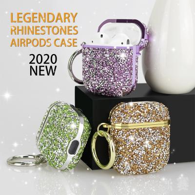 China For Earphone Diamond Bling Bling eRainbow Case For Airpods 2 3 Luxury Cover Case 1 for sale