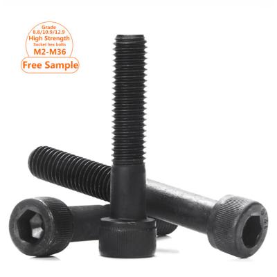 China Din912 Alloy Steel High Tensile Steel Black 12.9 10.9 8.8 Hex Allen Key Bolt Din 912 Hex Head Socket Bolt M6 M8 M10-M36 for sale