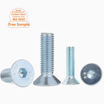 China Galvanized Allen Bolts Trox Hexagon Hex Bolt Carbon Steel Socket Countersunk Flat Head Machine Screws M2-M20 for sale