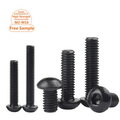 China Alloy Steel 8.8/10.9/12.9 Metric Thread High Tensile Steel Metric Button Head Allen Screw Bolt M2 M2.5 M3 M4 M5 M6 M8 Hex Socket for sale