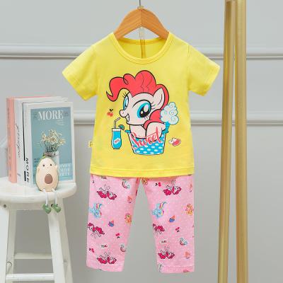 China Little Burberry childrens short pyjamas Spring Cotton Summer Pyjamas for sale