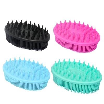 China Sustainable Factory Wholesale Double Sided Dog Wash Soft Brush Cat Pet Dog Grooming Bath Factory for sale