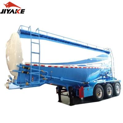 China 40 m3 Ton Flour Animal Feed Transport /Fly Ash Dry Powder Truck Trailer V Shape 50 Axles 3 Unloading Bulk Cement Tanker Trailer for sale