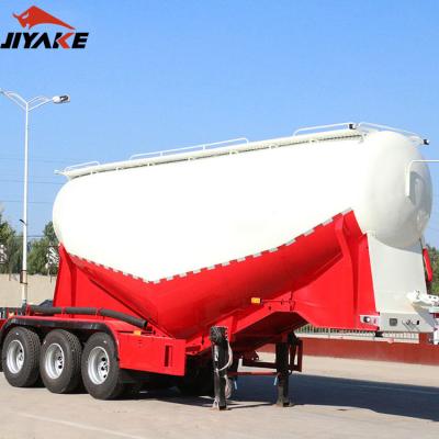 China 40 m3 v shape 3 axle 50 ton 40cbm high quality dry powder/flour/fly ash bulk cement transport tank semi trailers for sale