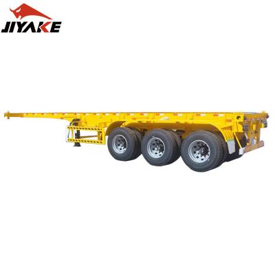 China Truck Trailer Customized Multi-axle Semi Skeleton Trailer 20FT 40FT 40 60 Ton Container Shipping Skeleton Flatbed Trailers Truck Trailers for sale