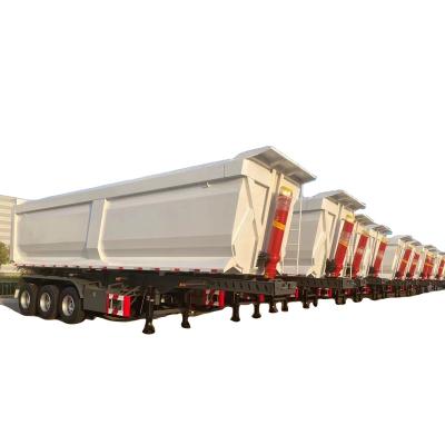 China Truck Trailer Customized 2/3/4/5 Axle Heavy Duty 35/40/45 CBM U Type Tipper Cargo Trailer 60 Ton Tipper Semi Truck End Dump Rear Trailer for sale