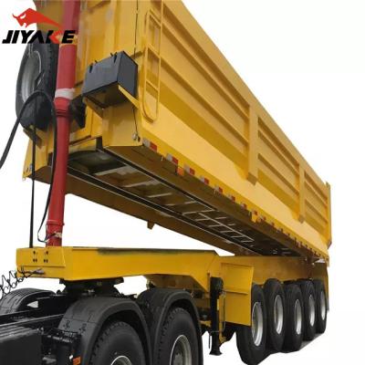 China Truck Trailer Best Price 3/4 Axle 35/40/45 CBM U Shape U Type Tipper Trailer 60 Ton Empty Cargo Semi Truck End Unloader Rear Dump Trailer for sale