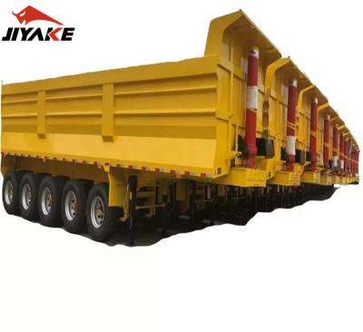 China Factory Wholesale Price 3/4 Axle 35/40/45 CBM U-shape Tipper Cargo Trailer 60 Ton Tipper Truck Semi Truck End Dumper Rear Trailer for sale