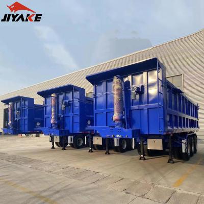 China Good Truck Trailer Price 3/4 Axle 60 Tons Cargo Trailer 30 Dumper Semi 35 40 CBM Hydraulic Rear Tipper Trailer For Sale for sale