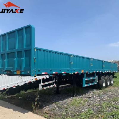 China Heavy Duty 3/4 Axles Truck Trailer Cheap Prices 13m 40 60 80 Ton Cargo Transport Sidewall Utility Semi Truck Trailer for sale