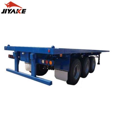 China Best Price 4 Axles Truck Trailer 20FT Container Trailer 40FT 45FT 80 Ton 100 Ton Cargo Truck Trailer Flatbed Skeleton Lowboy Trailer for sale