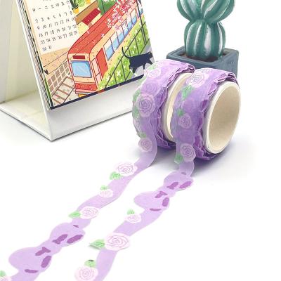 China good quality flower adhesives sticker irregular shape washi waterproof die cut tape in china for sale