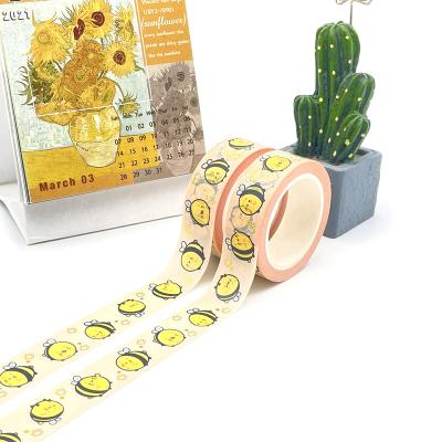 China New set beautiful waterproof custom designed flower gold foil washi printing tape for you for sale