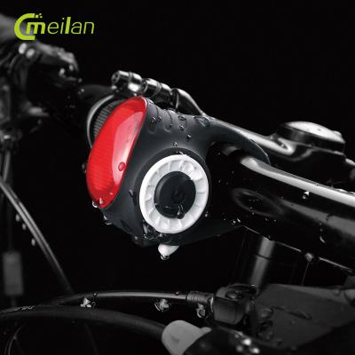 China PC+ABS Engineering 2019 Year Newest Plastic Wireless Control Meilan S3 Recycling Horn Led Rechargeable Bicycle Light Set For Bicycle Mountain Bike for sale