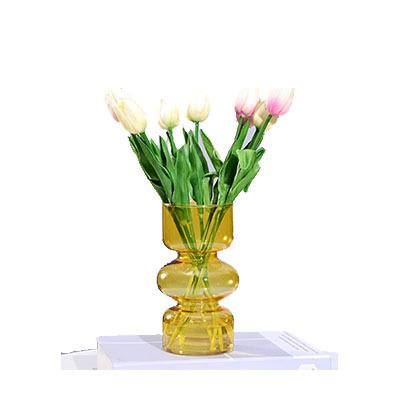 China Clear Hydroponic Glass Flower Vases Transparent Wedding Geometric Modern 7 Inch Living Room Desk Table Centerpieces for sale