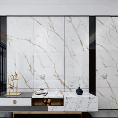 China Modern Glazed Caracatta Kitchen Wall Decoration Tiles Slab Polished Agglomerated Stone For Countertops Table Top for sale