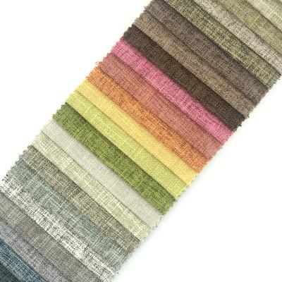 China New breathable small moq polyester wholesale multicolor superior comfort customized 100% linen fabric for sofa for sale